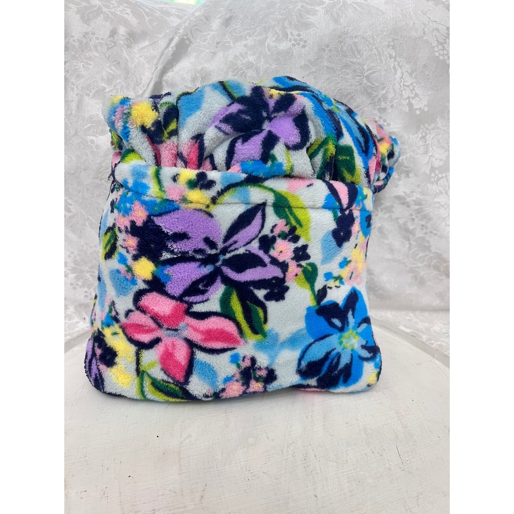 Vera Bradley Floral Fleece Travel Blanket Throw Multi Color 45 x 60